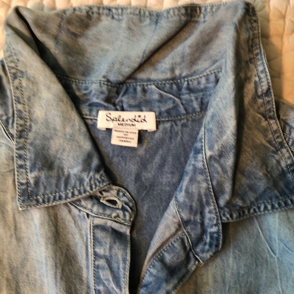 Splendid Lyocell Denim Button Down Shirt - Picture 2 of 8